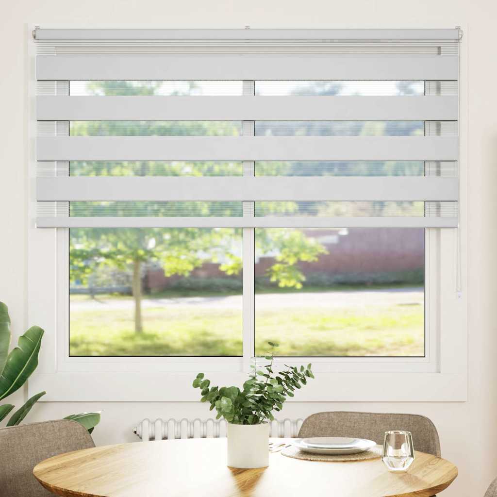 VidaXL Zebrarollo 160x100 cm Stoffbreite 155,9 cm Polyester weiß