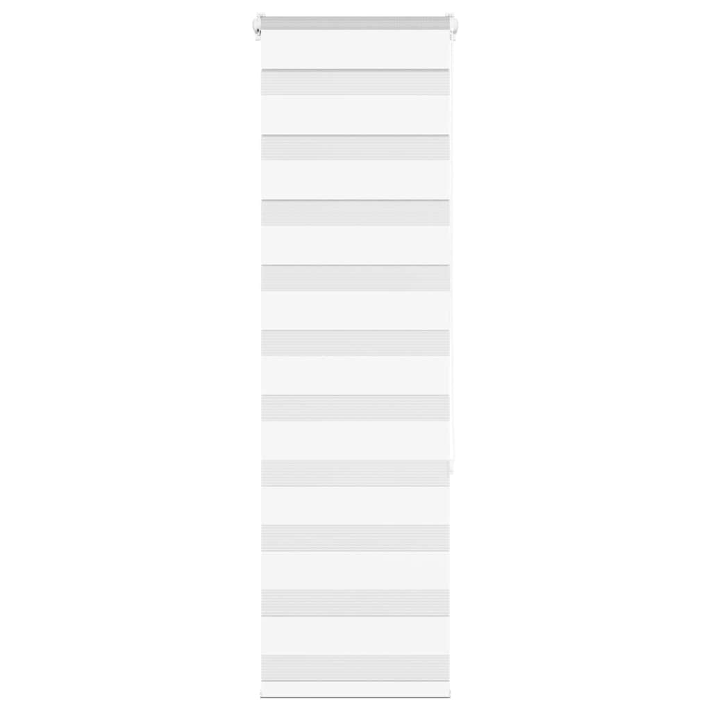 Vidaxl Zebra Roller Blind 40x150 cm Staubbreite 35,9 cm Polyester weiß