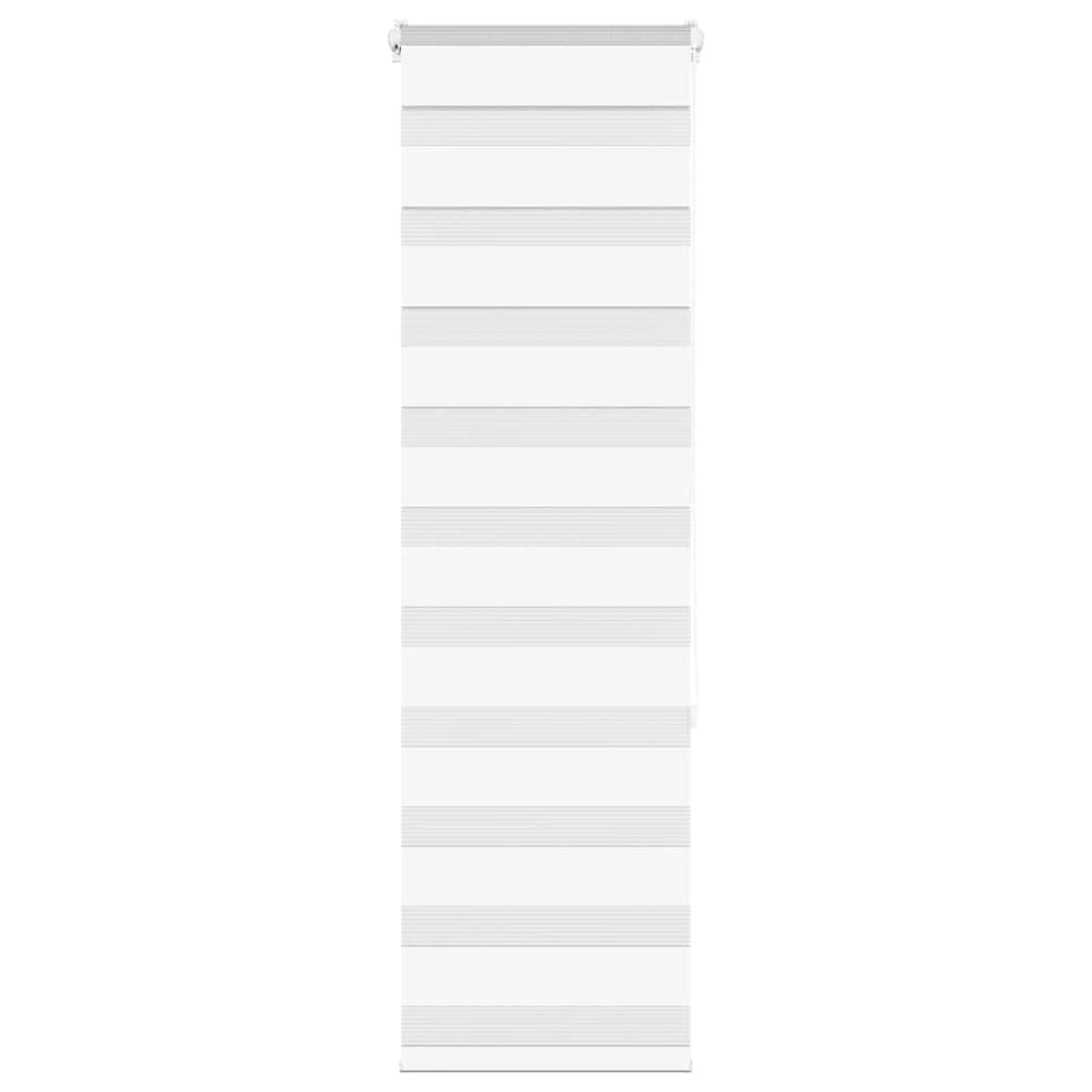 Vidaxl Zebra Roller Blind 45x150 cm Staubbreite 40,9 cm Polyester weiß