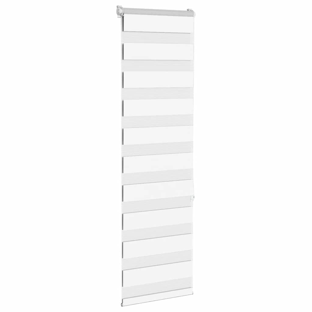 Vidaxl Zebra Roller Blind 45x150 cm Staubbreite 40,9 cm Polyester weiß