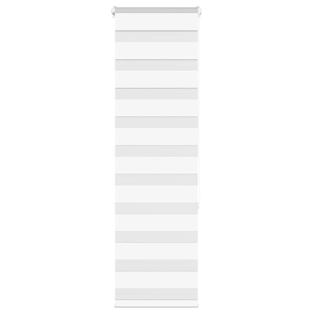Vidaxl Zebra Roller Blind 50x150 cm Staubbreite 45,9 cm Polyester weiß