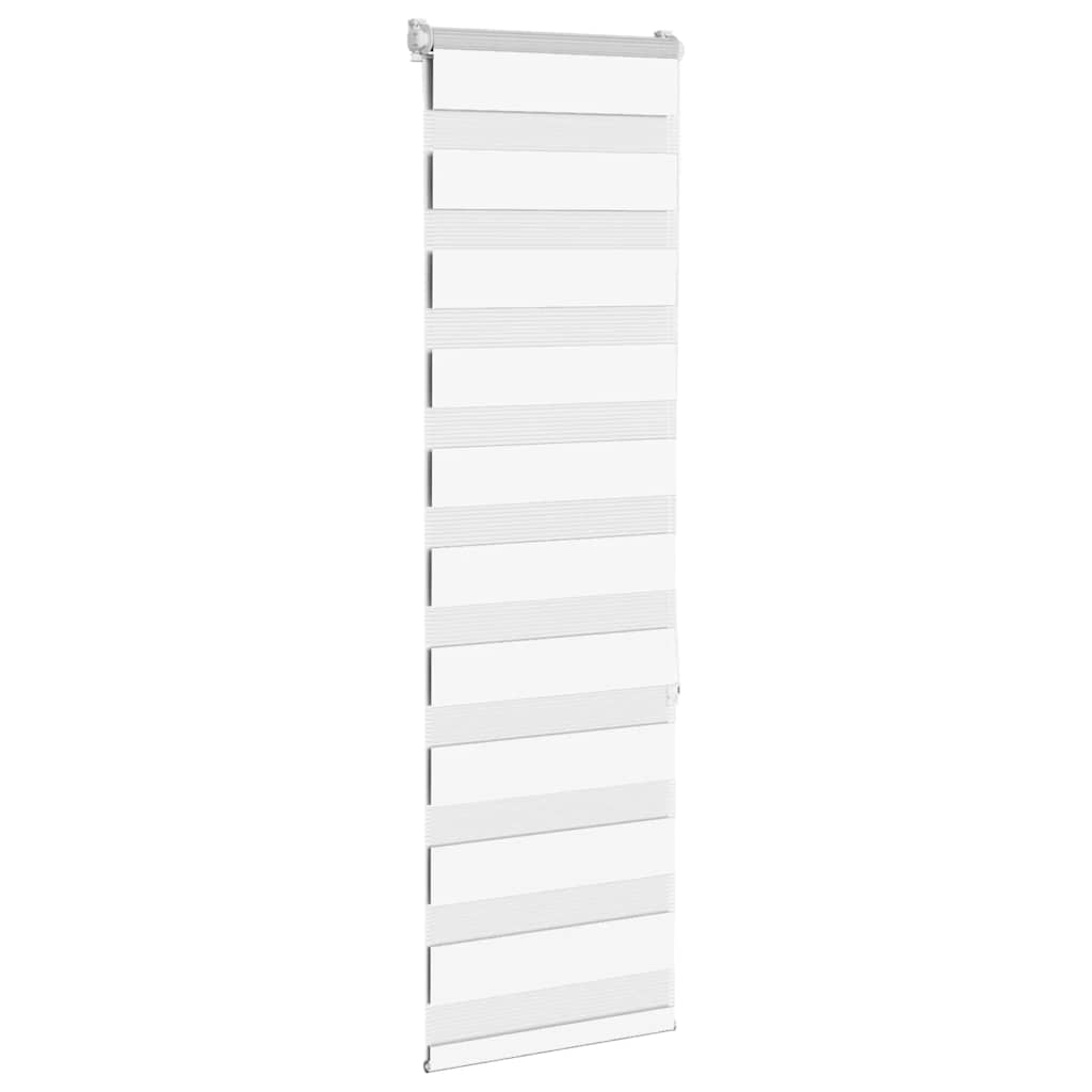 Vidaxl Zebra Roller Blind 50x150 cm Staubbreite 45,9 cm Polyester weiß