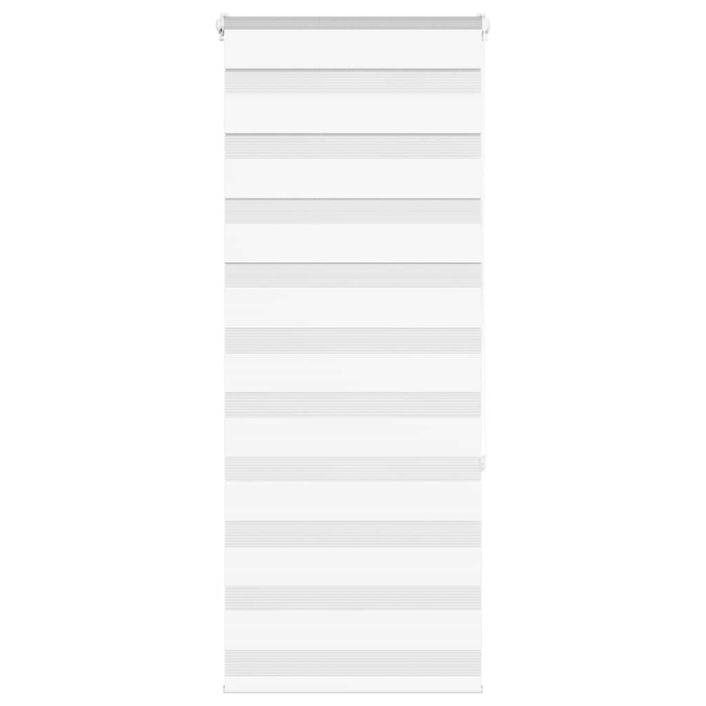 Vidaxl Zebra Roller Blind 60x150 cm Staubbreite 55,9 cm Polyester weiß