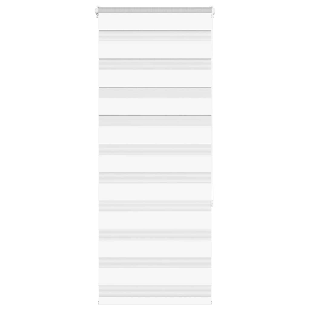 Vidaxl Zebra Roller Blind 65x150 cm Staubbreite 60,9 cm Polyester weiß