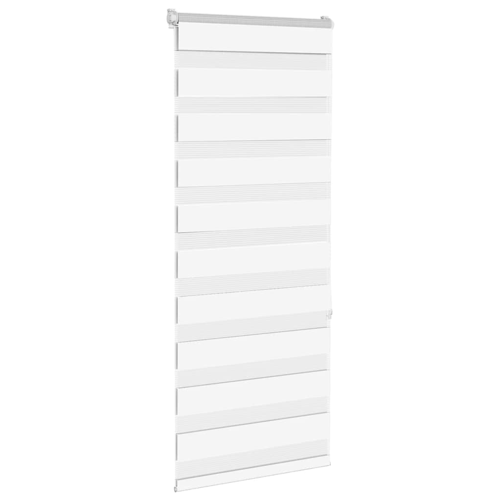 Vidaxl Zebra Roller Blind 65x150 cm Staubbreite 60,9 cm Polyester weiß