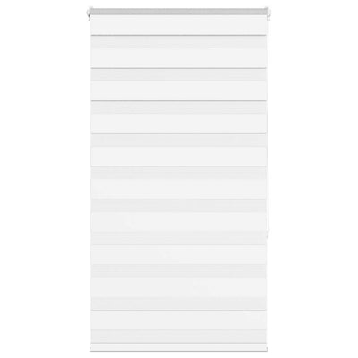 Vidaxl Zebra Roller Blind 80x150 cm Staubbreite 75,9 cm Polyester weiß