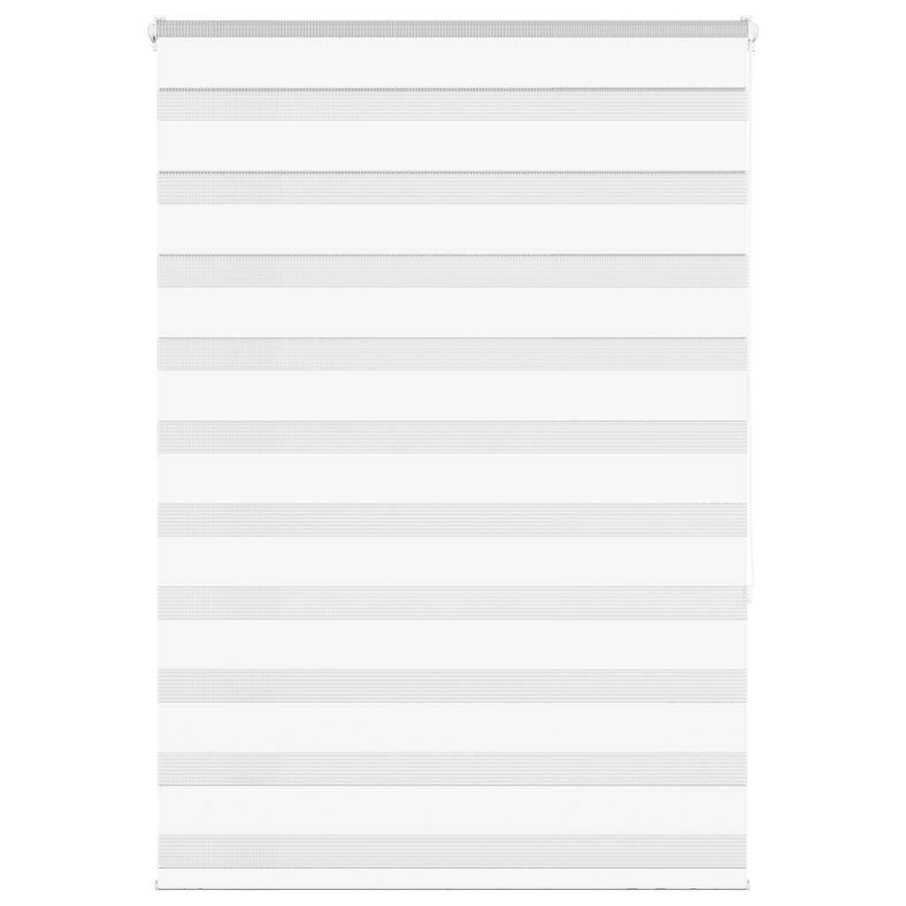 Vidaxl Zebra Roller Blind 95x150 cm Staubbreite 90,9 cm Polyester weiß