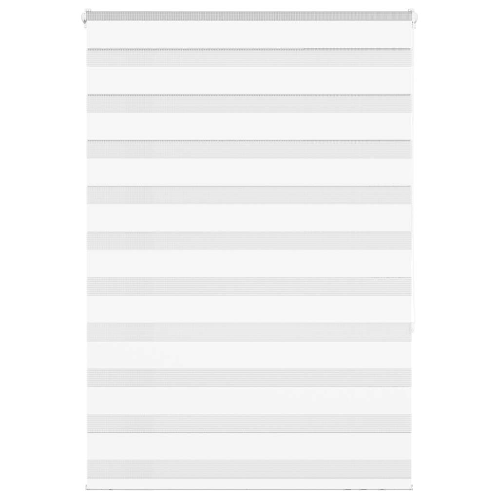 Vidaxl Zebra Roller Blind 100x150 cm Staubbreite 95,9 cm Polyester weiß