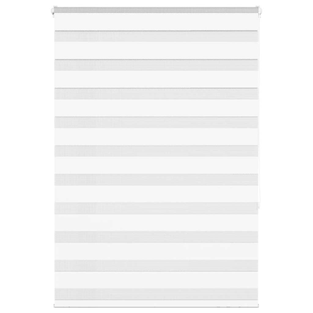 Vidaxl Zebra Roller Blind 105x150 cm Staubbreite 100,9 cm Polyester weiß