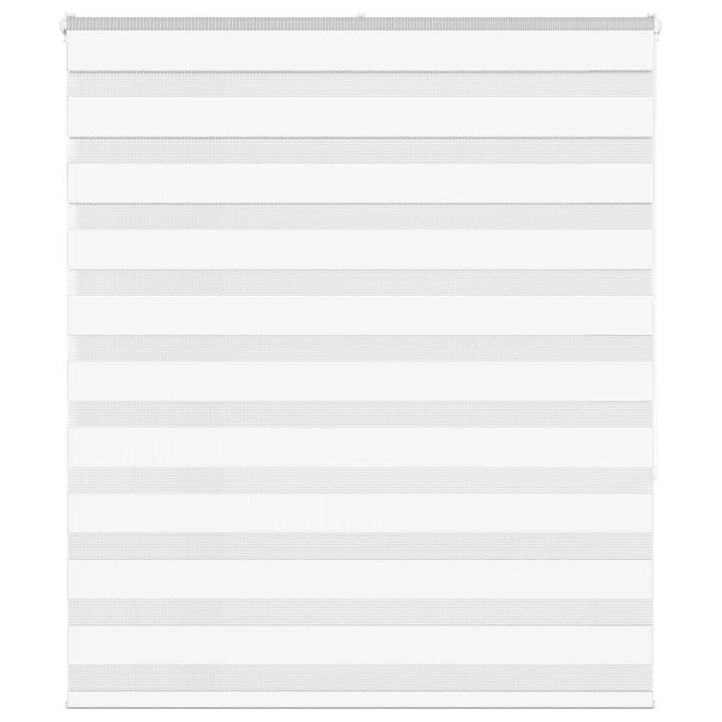 Vidaxl Zebra Roller Blind 135x150 cm Staubbreite 130,9 cm Polyester weiß