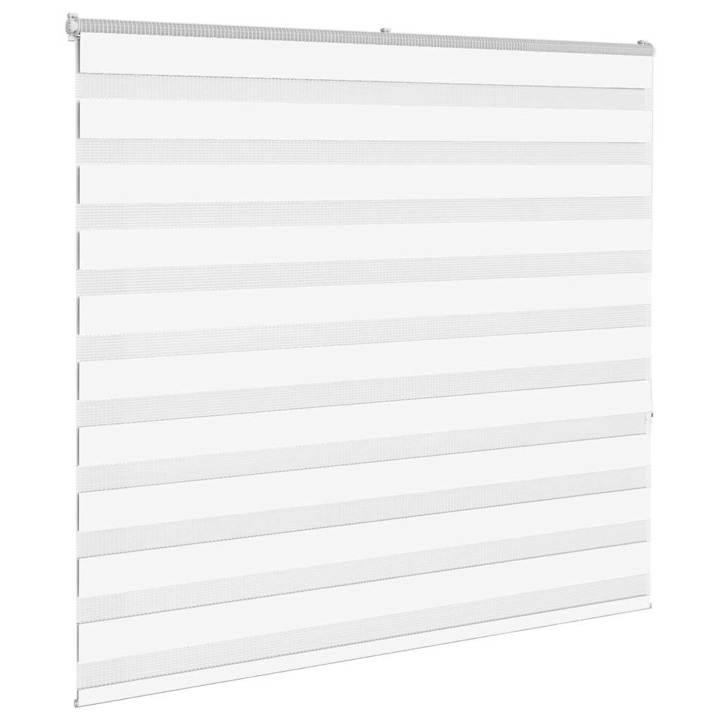 Vidaxl Zebra Roller Blind 165x150 cm Staubbreite 160,9 cm Polyester weiß
