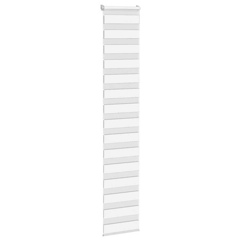 Vidaxl Zebra Roller Blind 50x200 cm Stoffbreite 45,9 cm Polyester weiß