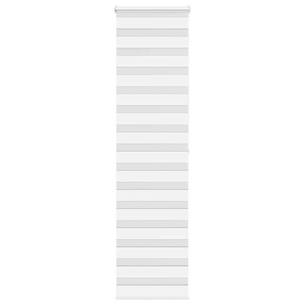 Vidaxl Zebra Roller Blind 55x200 cm Staubbreite 50,9 cm Polyester weiß