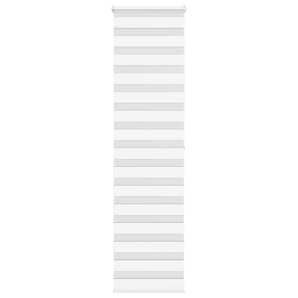 Vidaxl Zebra Roller Blind 65x200 cm Staubbreite 60,9 cm Polyester weiß