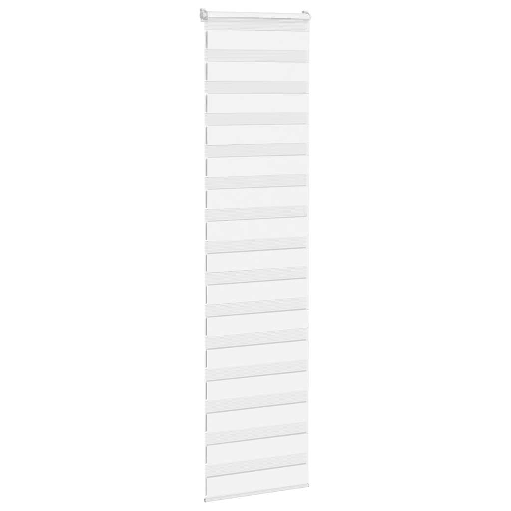 Vidaxl Zebra Roller Blind 65x200 cm Staubbreite 60,9 cm Polyester weiß