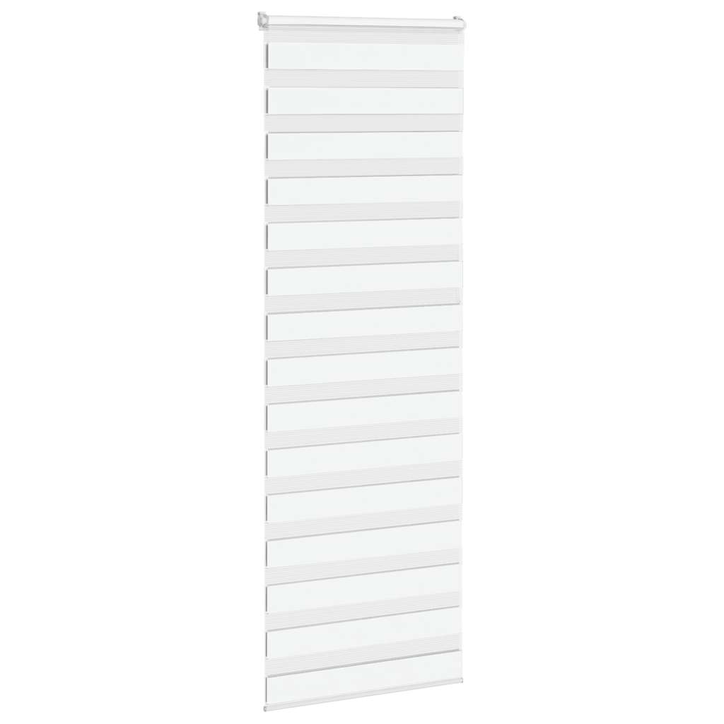 Vidaxl Zebra Roller Blind 85x200 cm Staubbreite 80,9 cm Polyester weiß