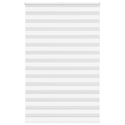 Vidaxl Zebra Roller Blind 140x200 cm Staubbreite 135,9 cm Polyester weiß