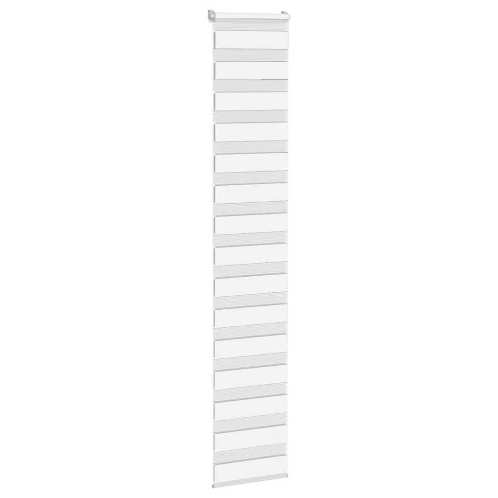 Vidaxl Zebra Roller Blind 40x230 cm Stoffbreite 35,9 cm Polyester weiß
