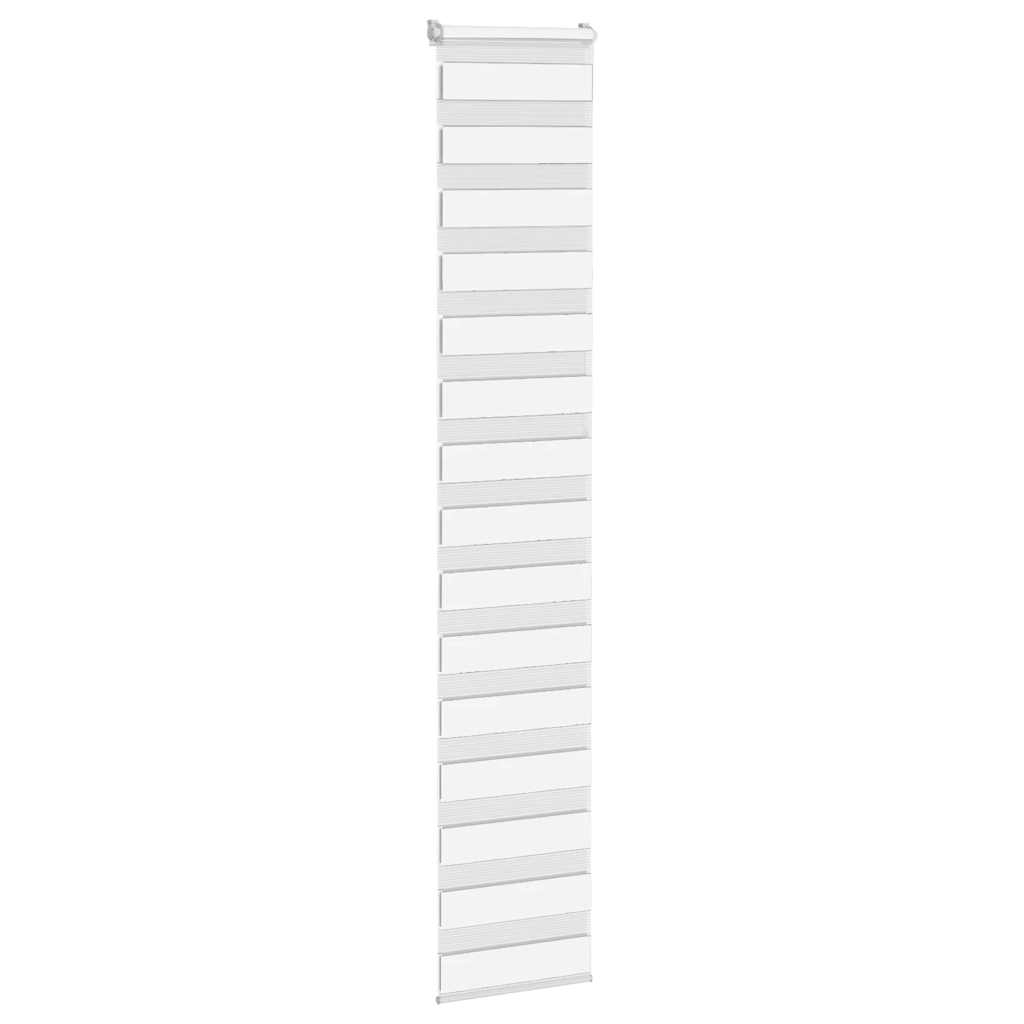 Vidaxl Zebra Roller Blind 50x230 cm Stoffbreite 45,9 cm Polyester weiß