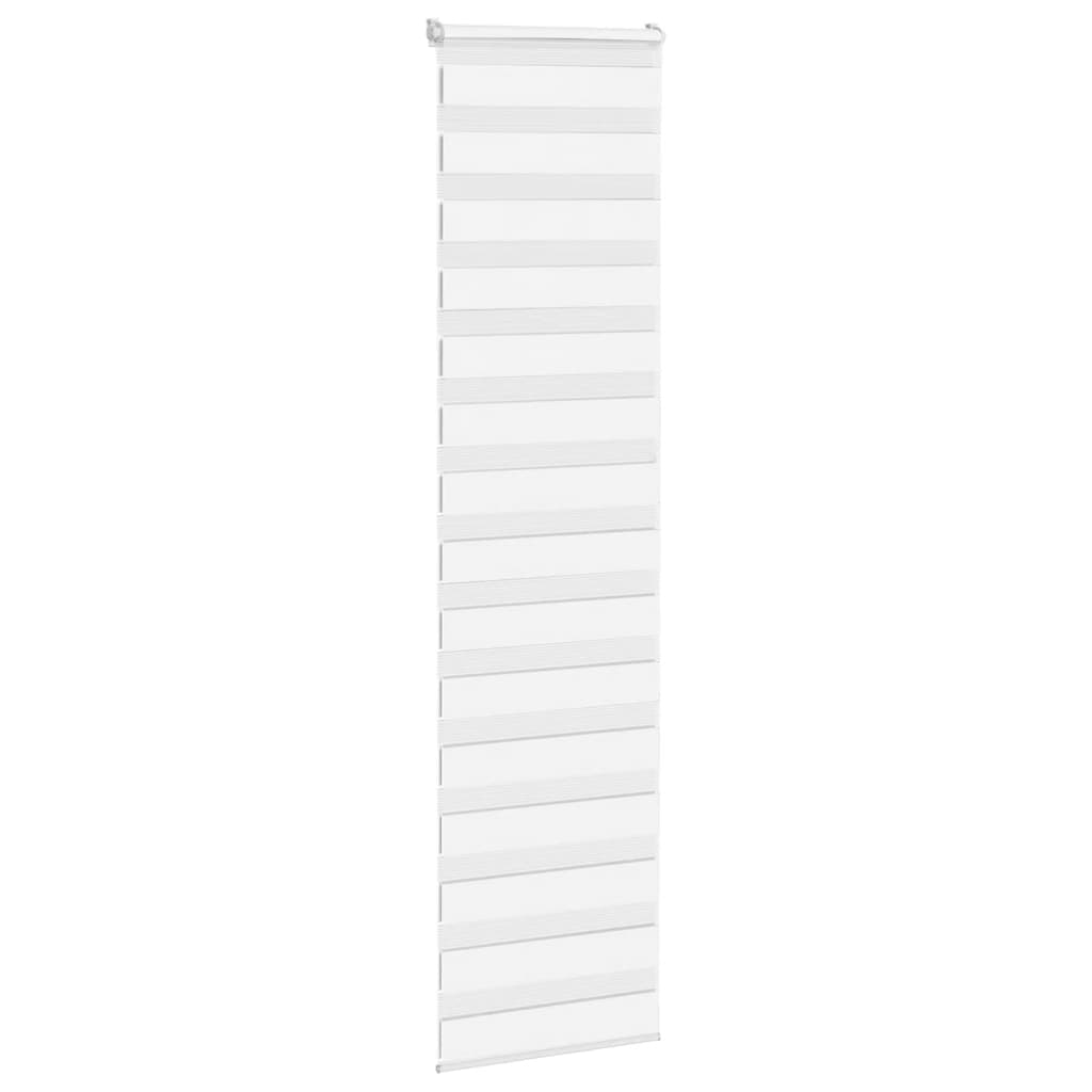 Vidaxl Zebra Roller Blind 55x230 cm Stoffbreite 50,9 cm Polyester weiß