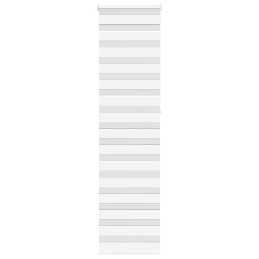 Vidaxl Zebra Roller Blind 60x230 cm Staubbreite 55,9 cm Polyester weiß