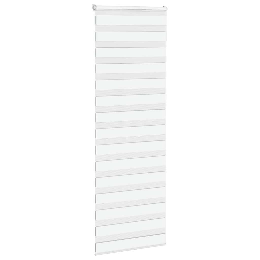 Vidaxl Zebra Roller Blind 90x230 cm Stoffbreite 85,9 cm Polyester weiß