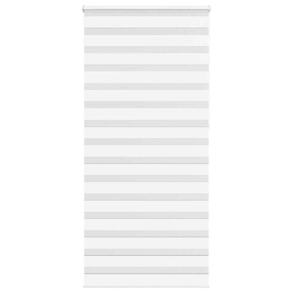 Vidaxl Zebra Roller Blind 100x230 cm Stoffbreite 95,9 cm Polyester weiß