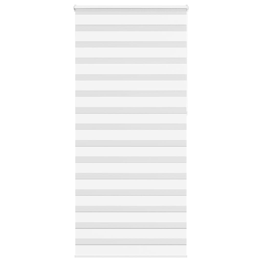 Vidaxl Zebra Roller Blind 105x230 cm Stoffbreite 100,9 cm Polyester weiß