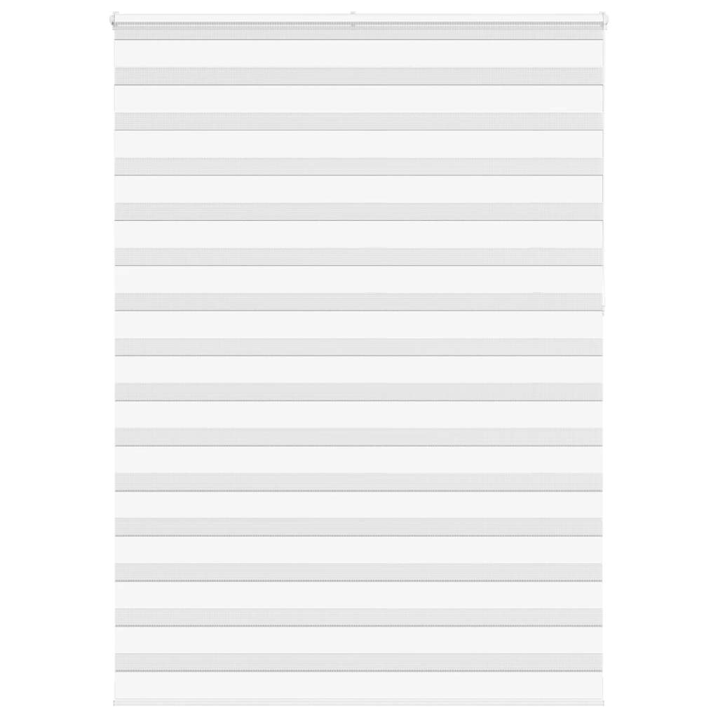 Vidaxl Zebra Roller Blind 155x230 cm Stoffbreite 150,9 cm Polyester weiß