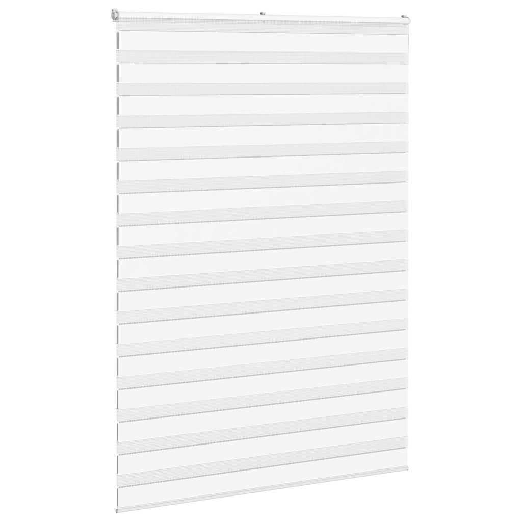 Vidaxl Zebra Roller Blind 165x230 cm Stoffbreite 160,9 cm Polyester weiß