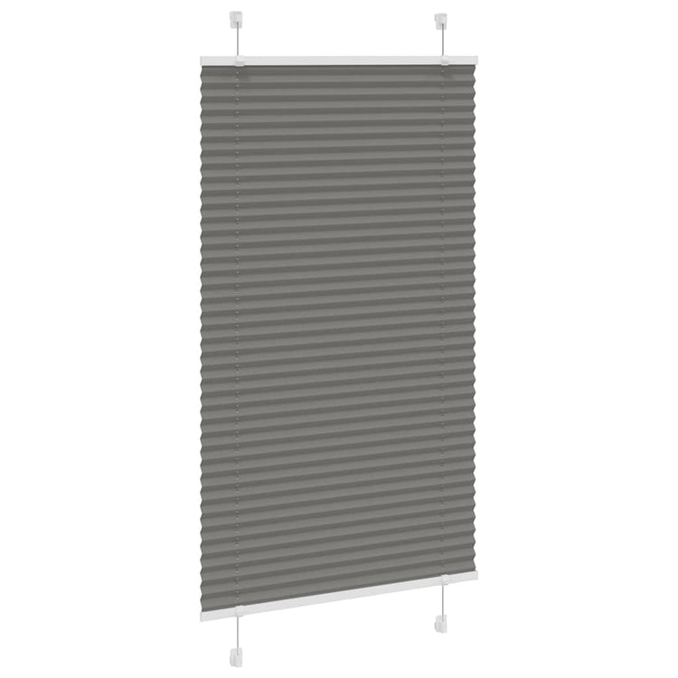 Vidaxl Faltenrollenblind 75 x 100 cm Staubbreite 74,4 cm Anthrazit
