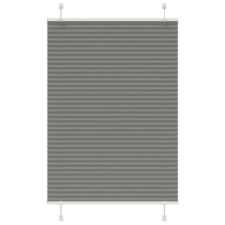 Vidaxl Faltenrollenblind 100x100 cm Staubbreite 99,4 cm Anthrazit