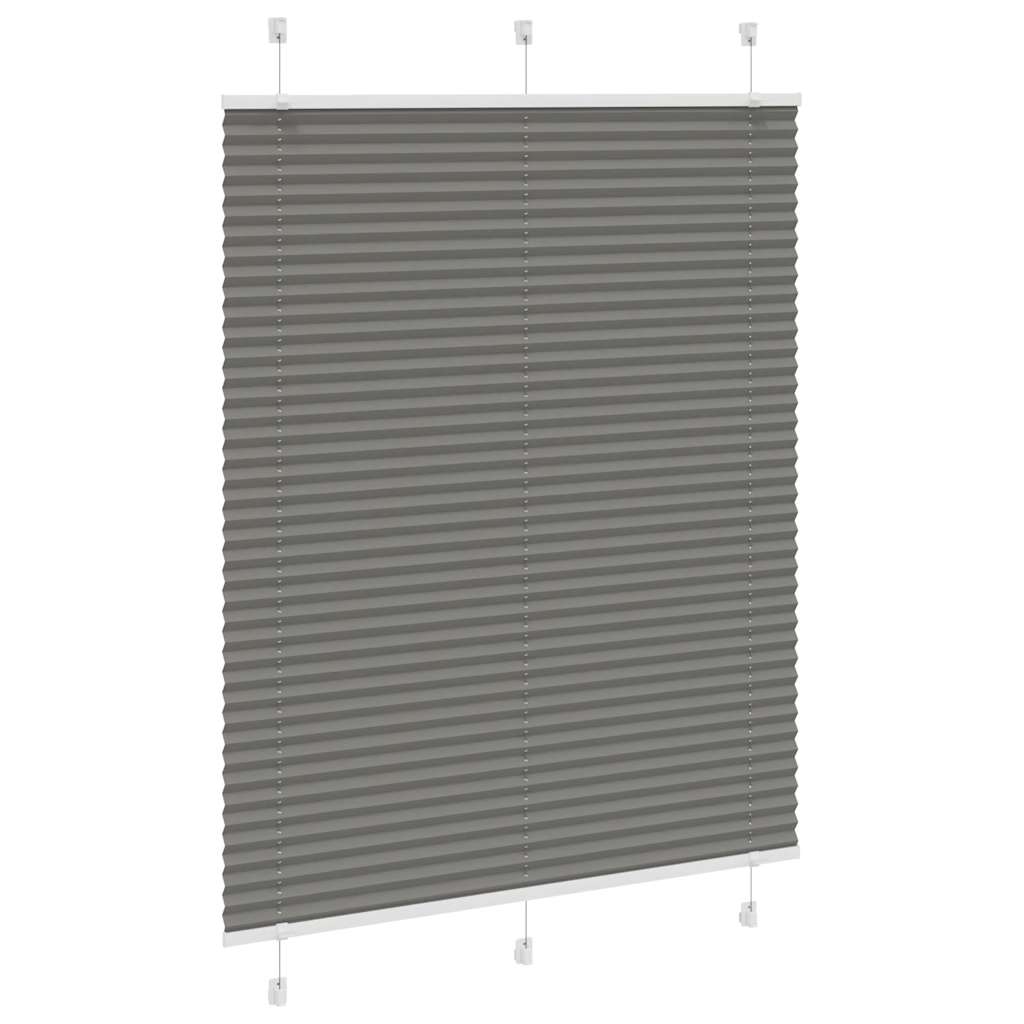 Vidaxl Faltenrollenblind 105 x 100 cm Staubbreite 104,4 cm Anthrazit