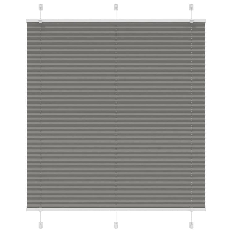 Vidaxl Faltenrollenblind 120 x 100 cm Staubbreite 119,4 cm Anthrazit