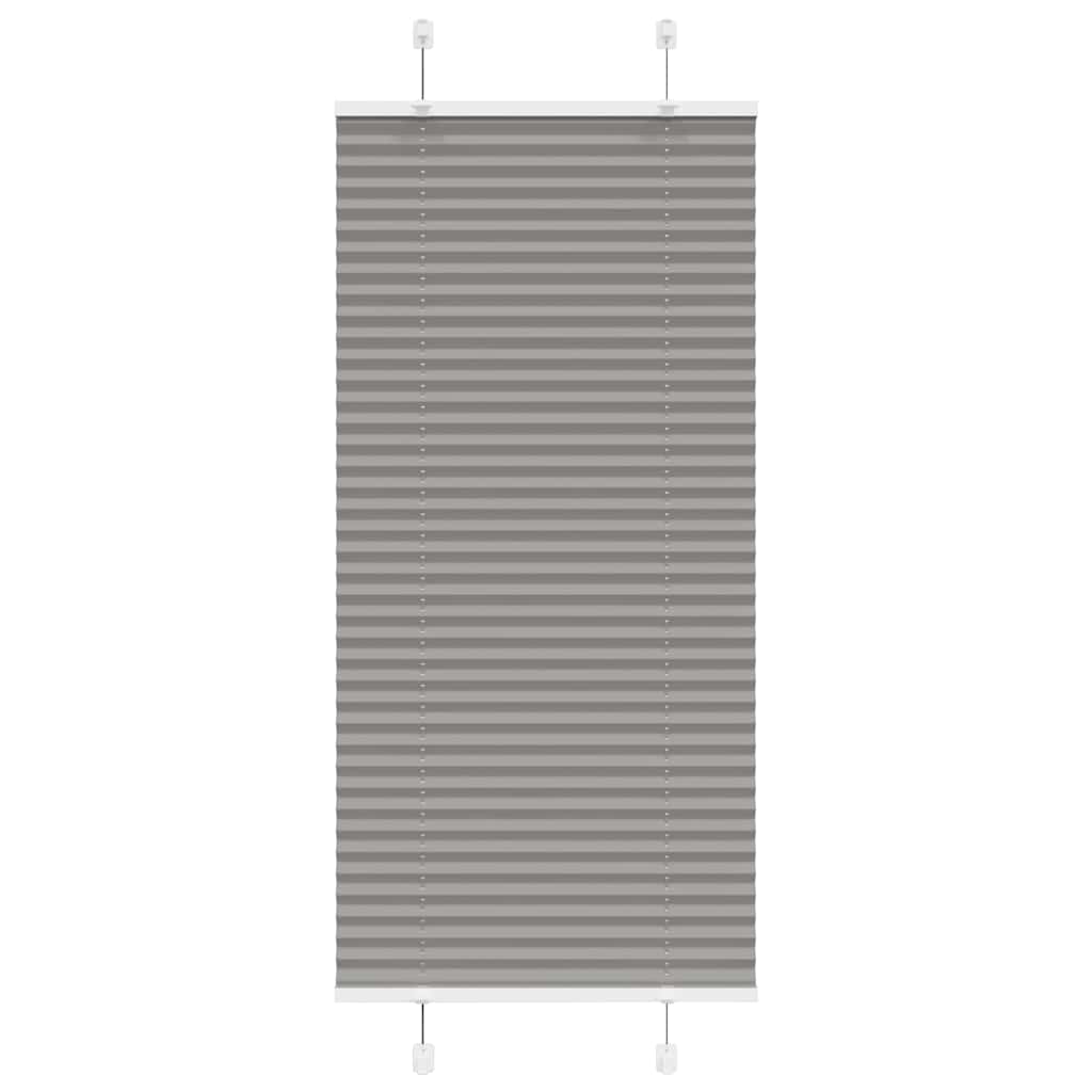 VIDAXL Faltenrollenblind 55x150 cm Staubbreite 54,4 cm Anthrazit