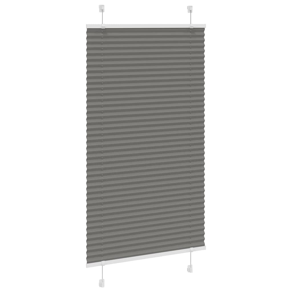 VIDAXL Faltenrollenblind 75x150 cm Staubbreite 74,4 cm Anthrazit