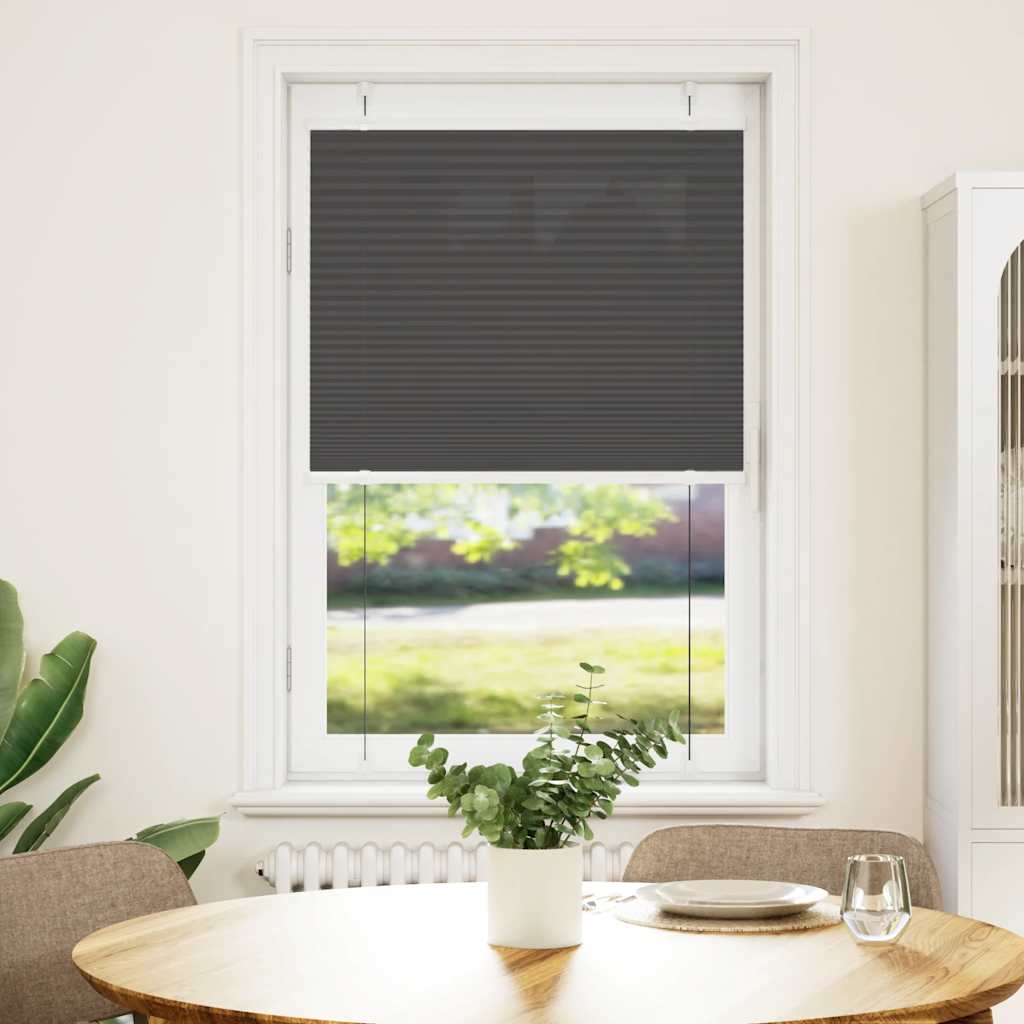 Vidaxx Plissee-Rollo 70x100 cm Stoffbreite 69,4 cm Polyester Schwarz