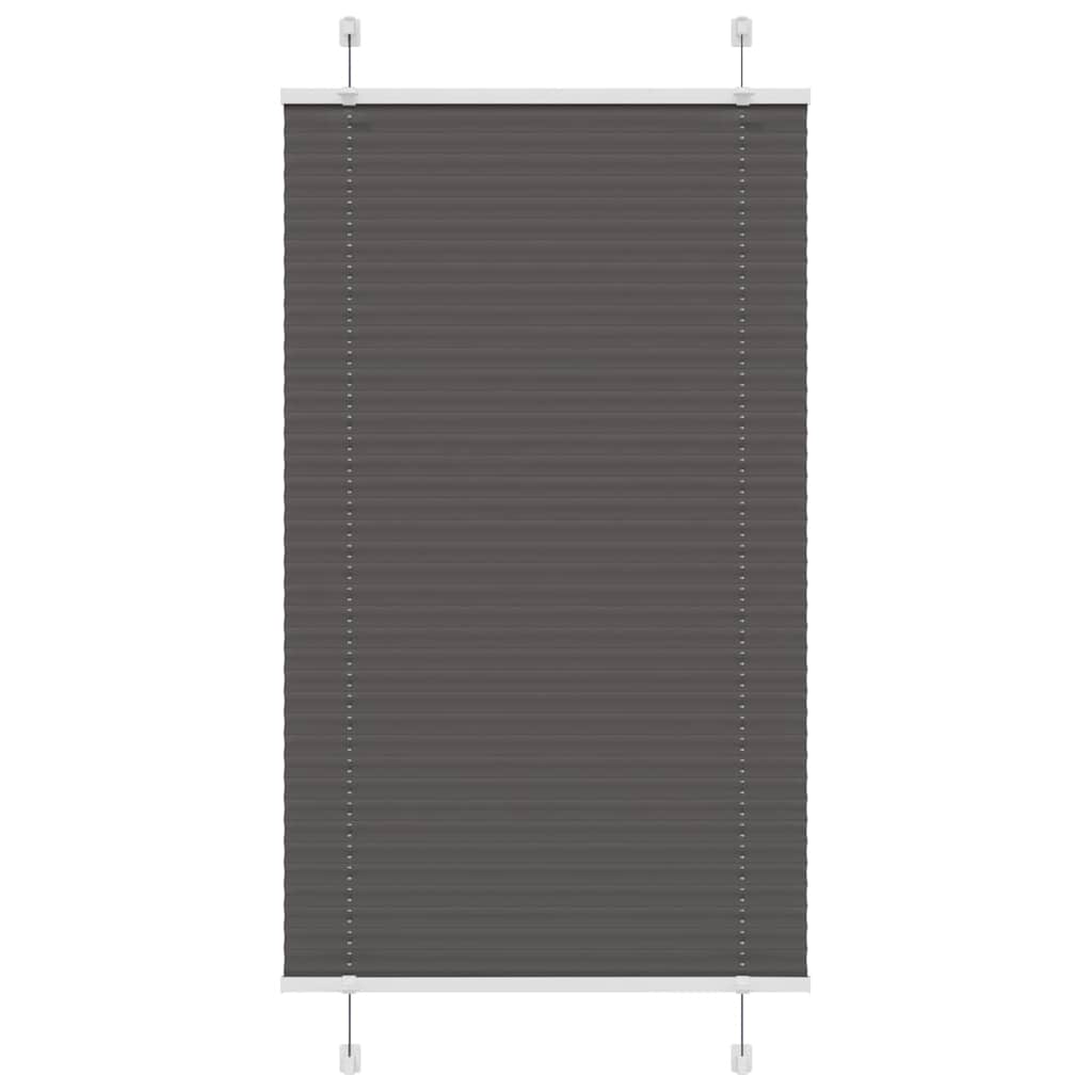 Vidaxx Plissee-Rollo 80x100 cm Stoffbreite 79,4 cm Polyester Schwarz