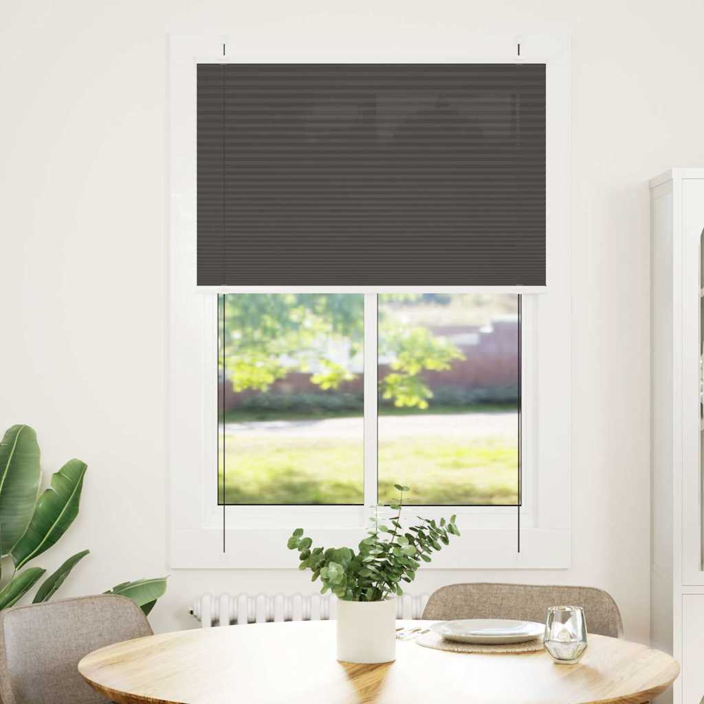 Vidaxx Plissee-Rollo 90x100 cm Stoffbreite 89,4 cm Polyester Schwarz