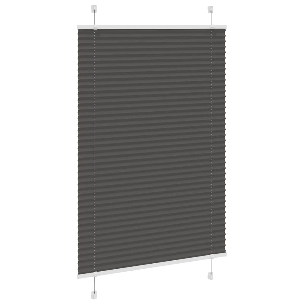 Vidaxx Plissee-Rollo 90x100 cm Stoffbreite 89,4 cm Polyester Schwarz