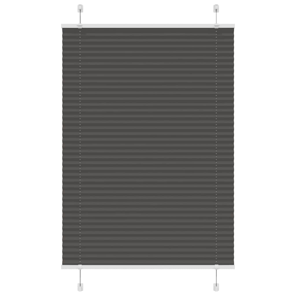 Vidaxx Plissee-Rollo 95x100 cm Stoffbreite 94,4 cm Polyester Schwarz