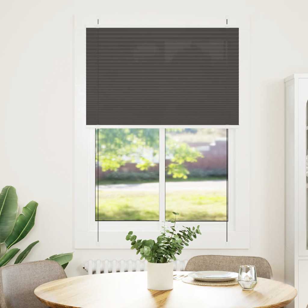 Vidaxx Plissee-Rollo 95x100 cm Stoffbreite 94,4 cm Polyester Schwarz