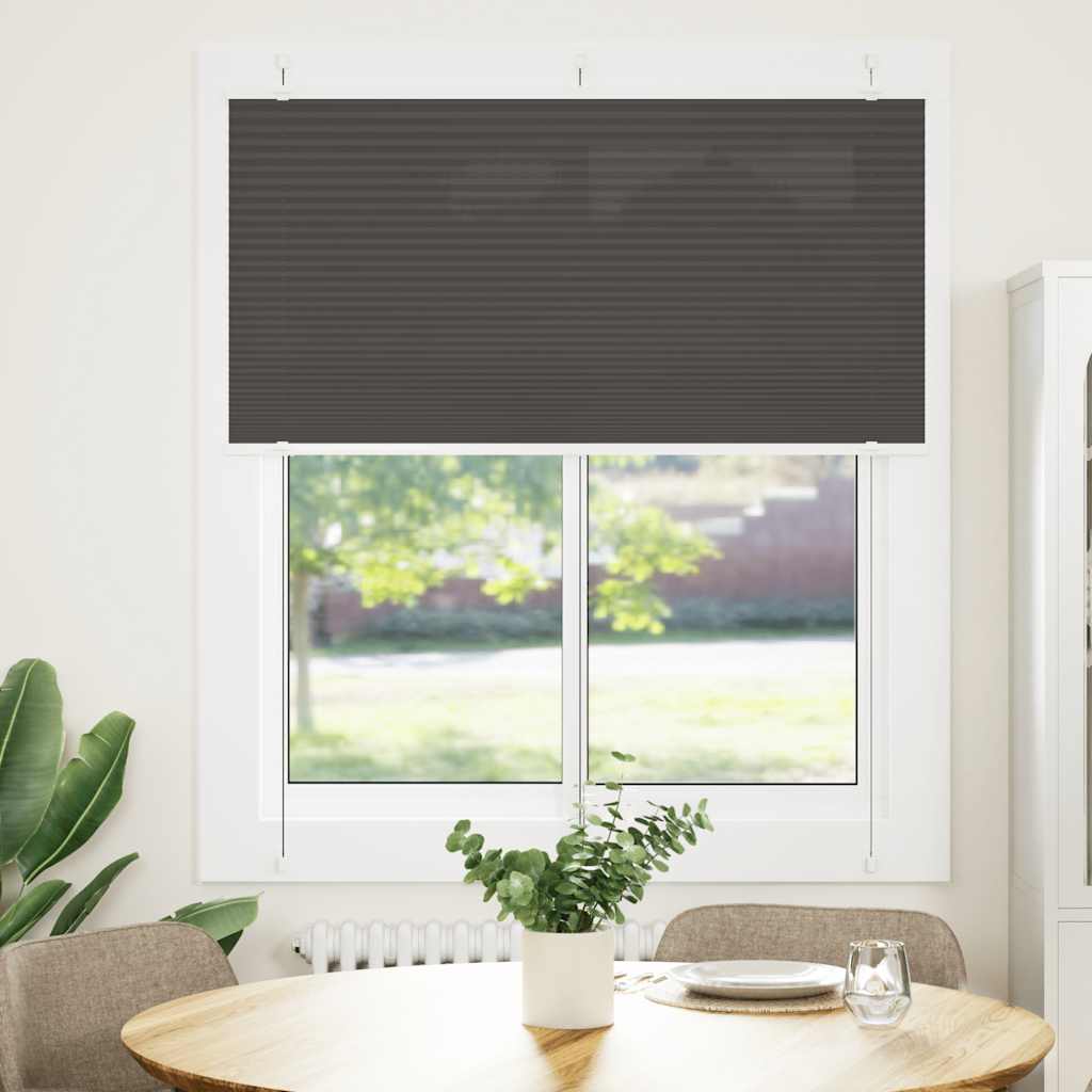 Vidaxx Plissee-Rollo 115x100cm Stoffbreite 114,4cm Polyester schwarz