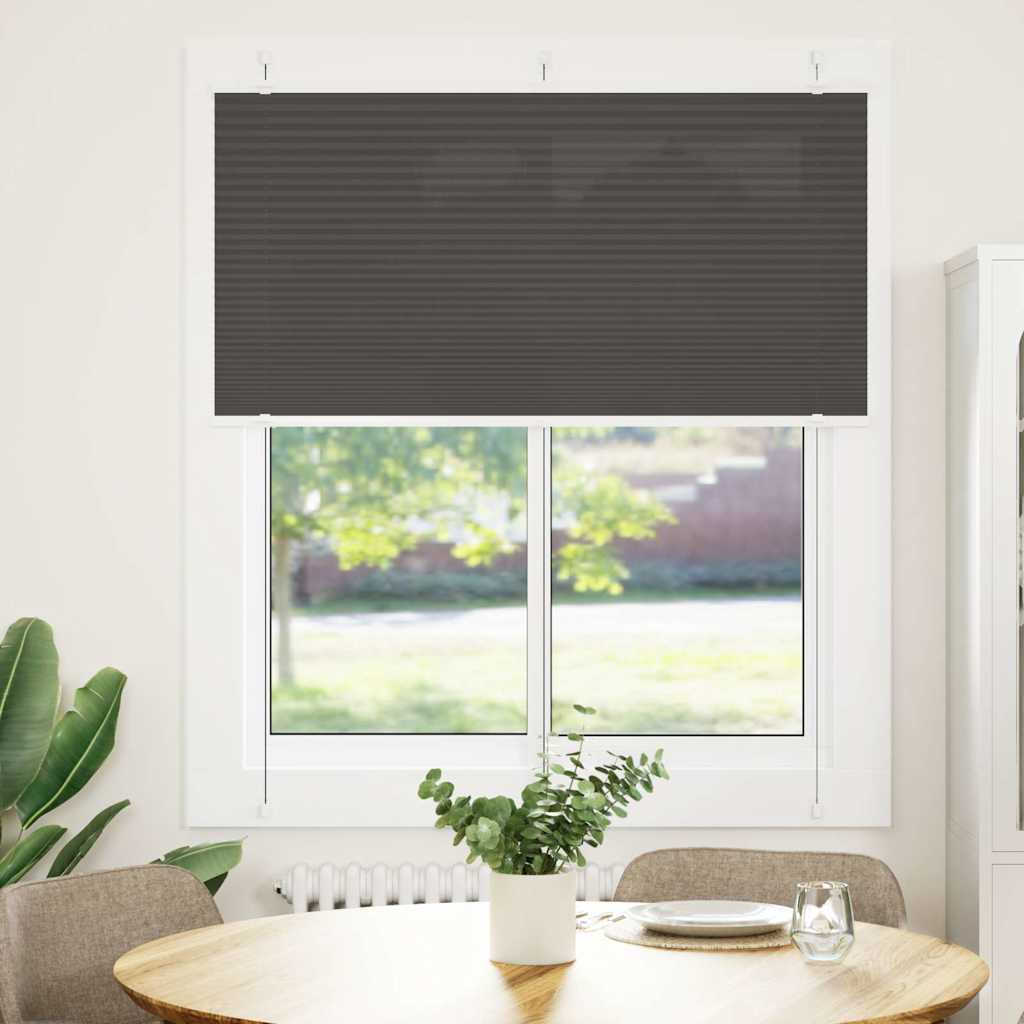 Vidaxx Plissee-Rollo 120x100cm Stoffbreite 119,4cm Polyester schwarz