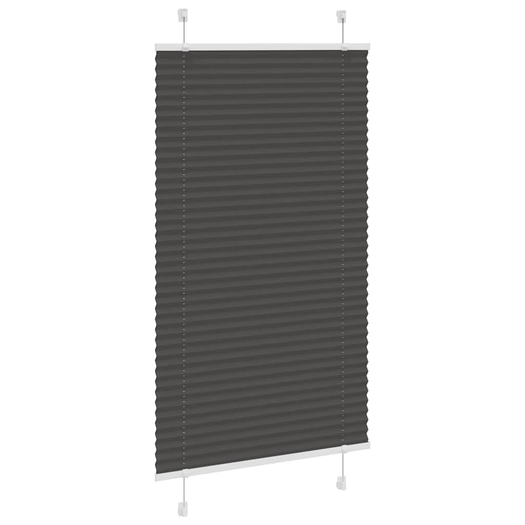 Vidaxx Plissee-Rollo 80x150 cm Stoffbreite 79,4 cm Polyester Schwarz