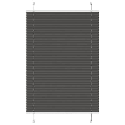Vidaxx Plissee-Rollo 100x150 cm Stoffbreite 99,4 cm Polyester Schwarz