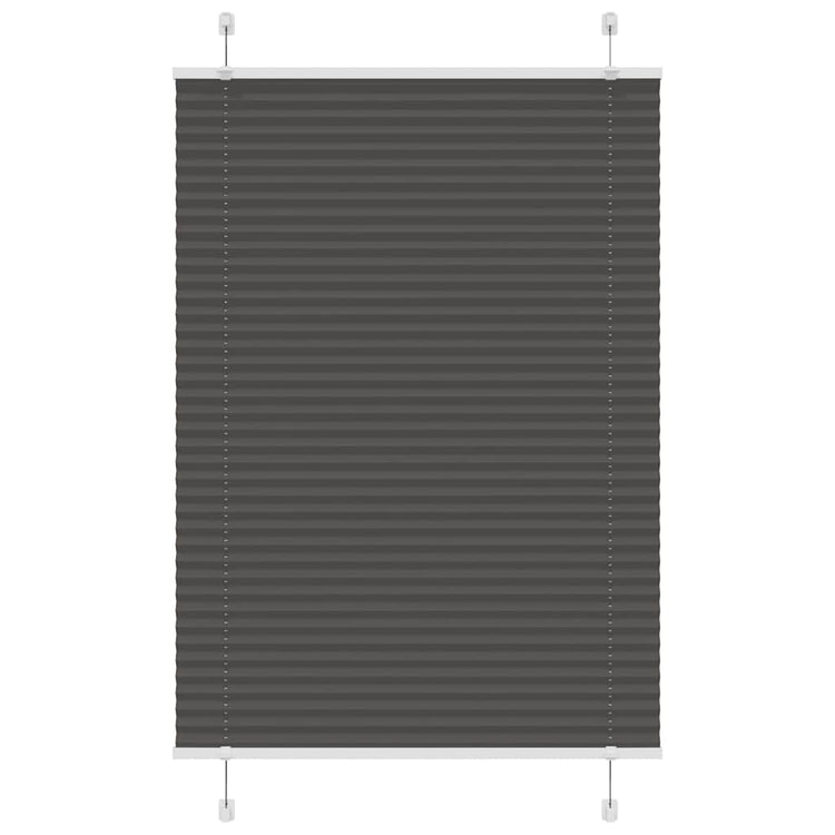 Vidaxx Plissee-Rollo 100x150 cm Stoffbreite 99,4 cm Polyester Schwarz
