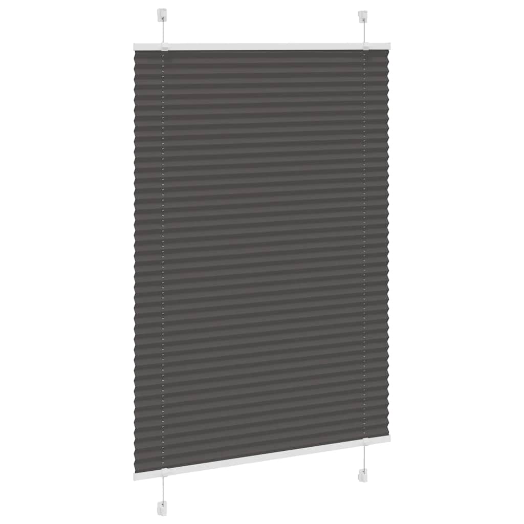 Vidaxx Plissee-Rollo 100x150 cm Stoffbreite 99,4 cm Polyester Schwarz