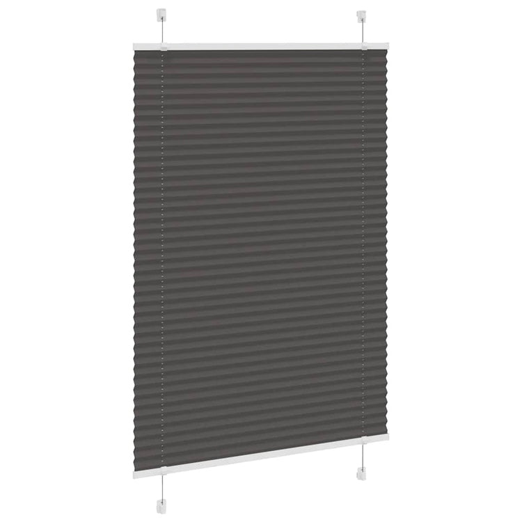 Vidaxx Plissee-Rollo 100x150 cm Stoffbreite 99,4 cm Polyester Schwarz