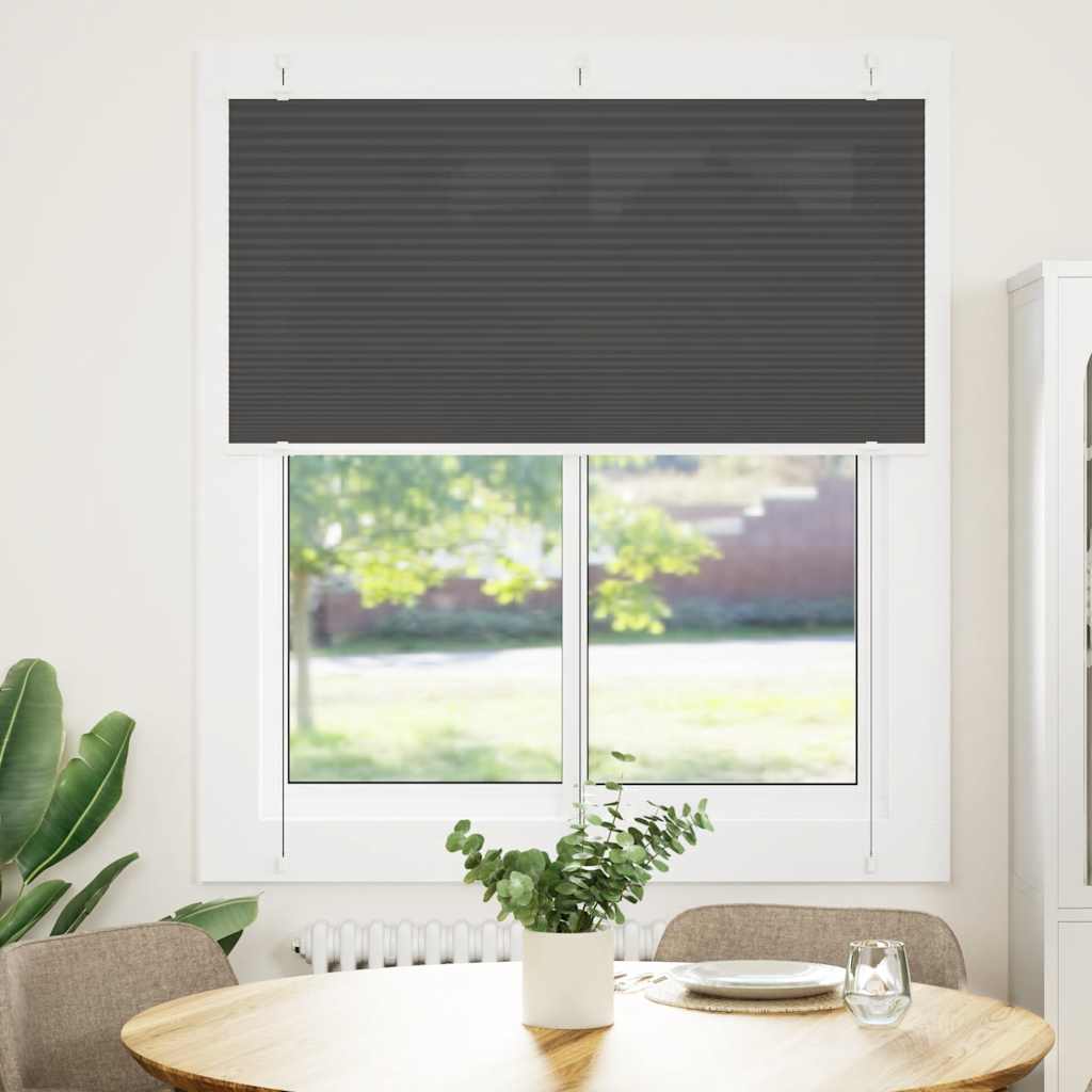 Vidaxx Plissee-Rollo 115x150cm Stoffbreite 114,4cm Polyester schwarz